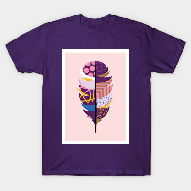 Colorful leaf Artwork Illustration T-Shirt by Honeynandal